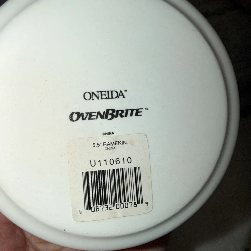 Case Of 12 ONEIDA OVENBRITE RAMEKINS‎ CASSEROLESOUFFLÉ WHITE PORCELAIN 12oz 5.5